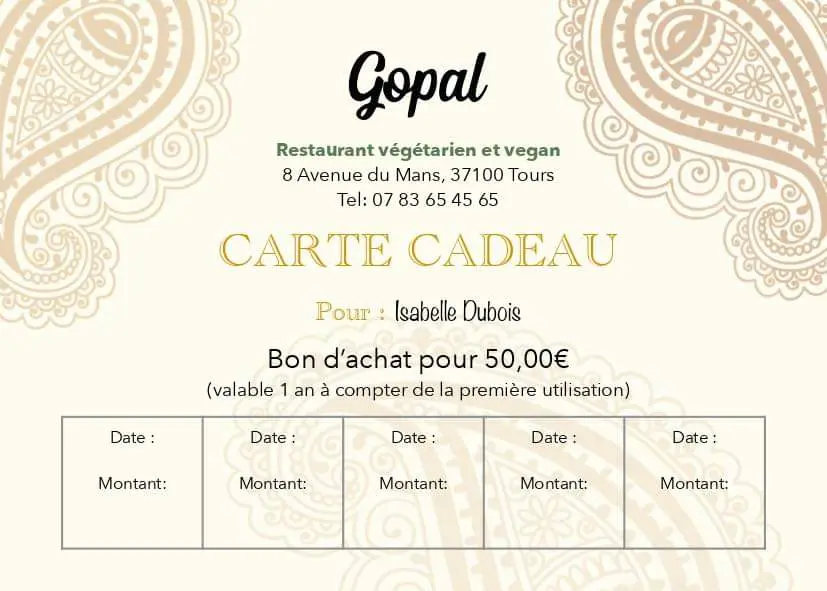 Carte cadeau